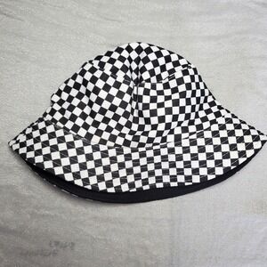 Checkerboard Bucket Hat Black White Casual Sun Hat Unisex 90s y2k grunge skater